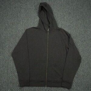 Chrome Industries Hoodie Mens Large Gray Full Zip Pockets Long Sleeve Wool Blend